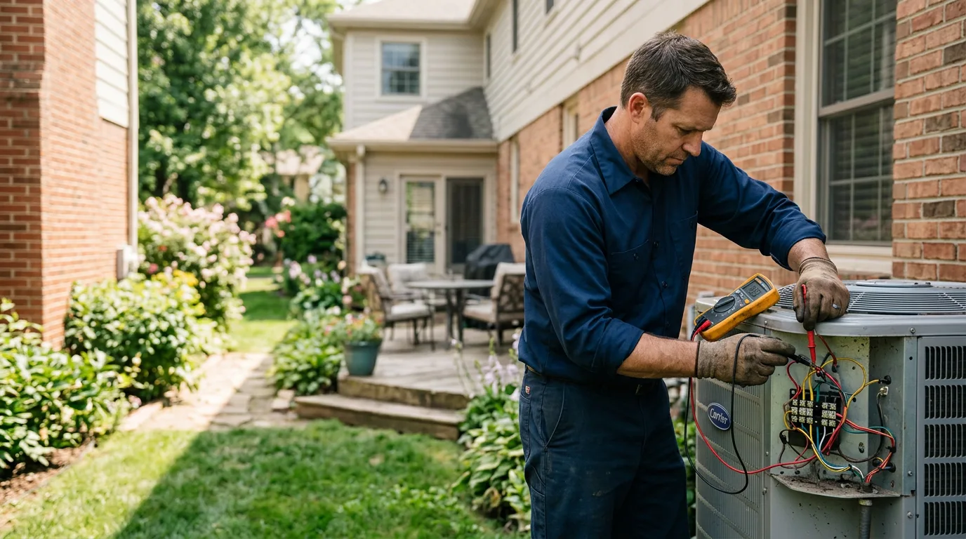 HVAC technician working near Lenexa, KS